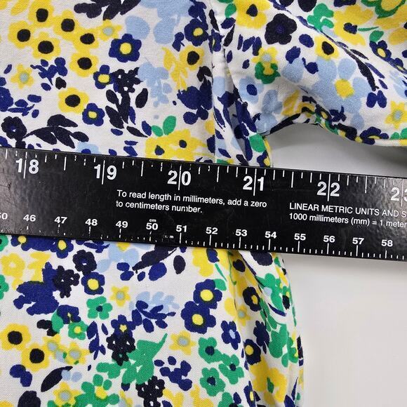 Crown & Ivy Women's Plus Cottage Floral Split Neck Ruffle Bell Sleeve Blouse 0X - Picture 9 of 10